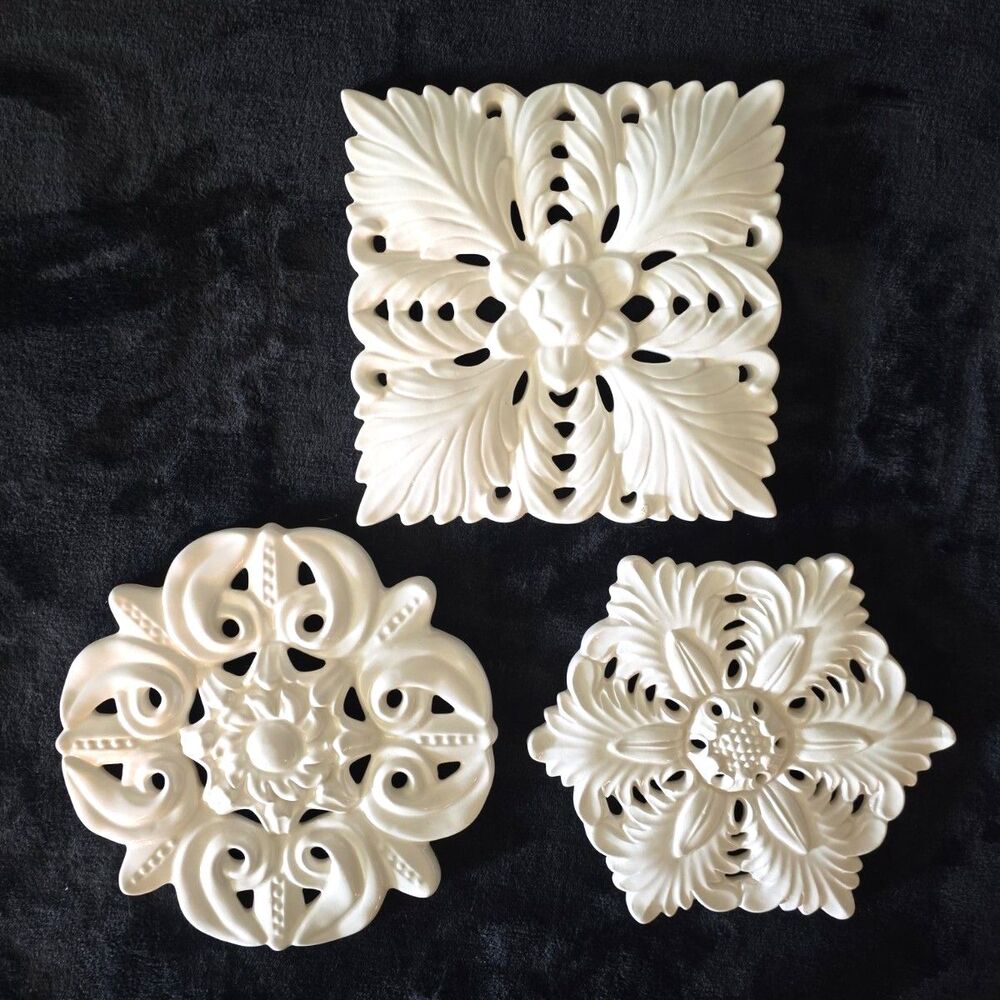 Set Of 3 "Weathered Elegance" collection by Interior Accents Wall Decor Plaque